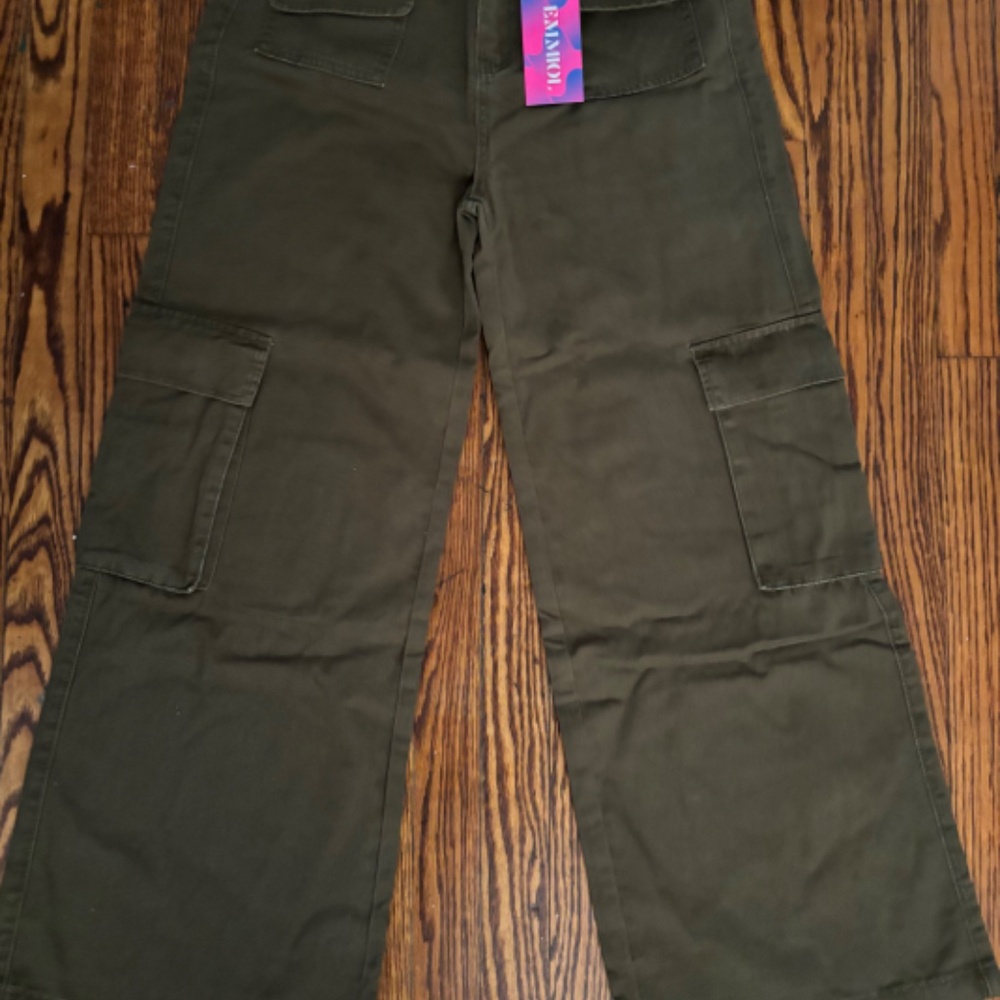 Dark olive green cargo pants